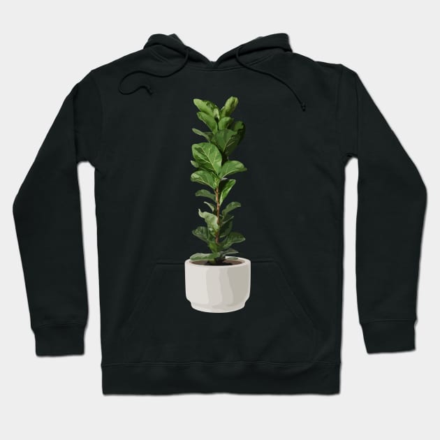 Ficus lyrata aka Fiddle-leaf fig Hoodie by gronly